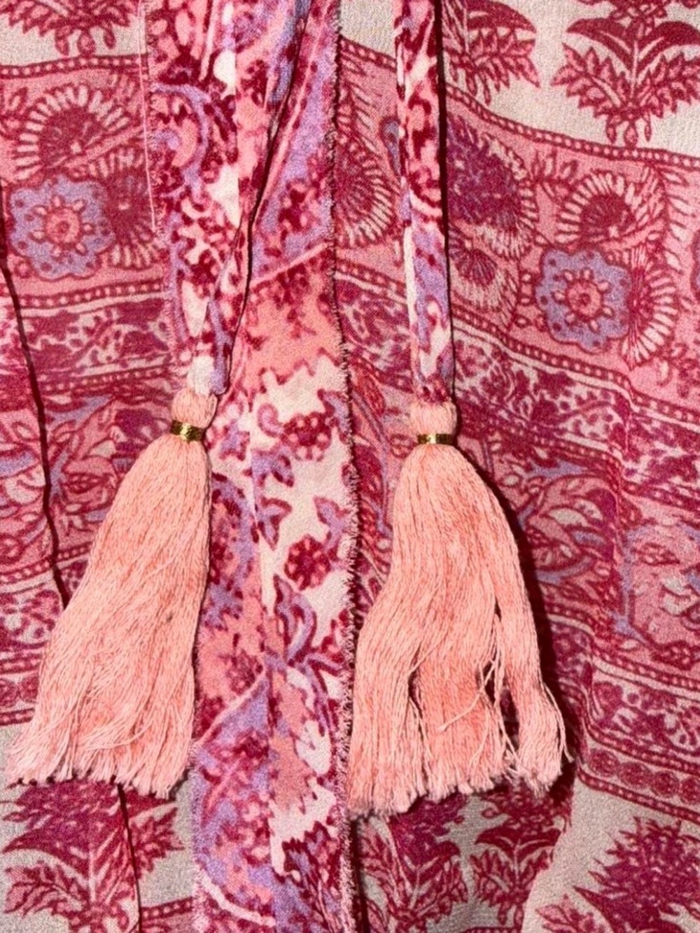🌸 LoveShackFancy Pink Paisley Ruffle Mini Dress 🌸 - Picture 5 of 7